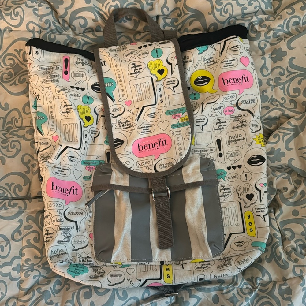 XL benefit cosmetics backpack